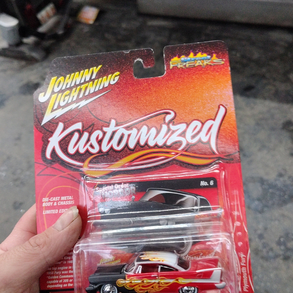 Johnny Lightning Kustomized Die-Cast Toy Car - Red & Black